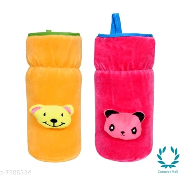 Fancy  Baby Bottle Cover - Free Size, Cotton Multi Pack :2